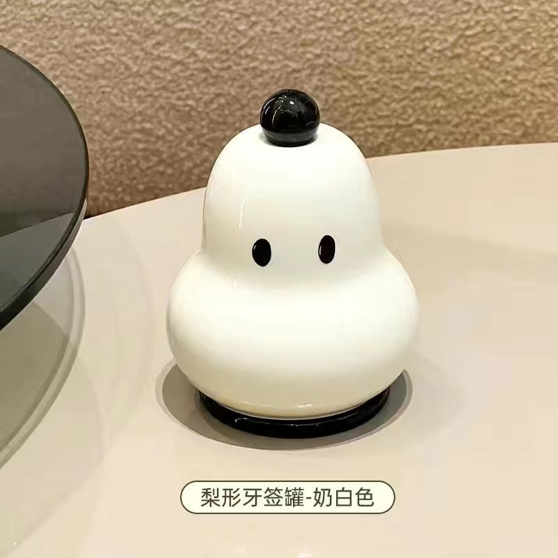 PET 두꺼운 면/이쑤시개 수납 튜브 [유백색]