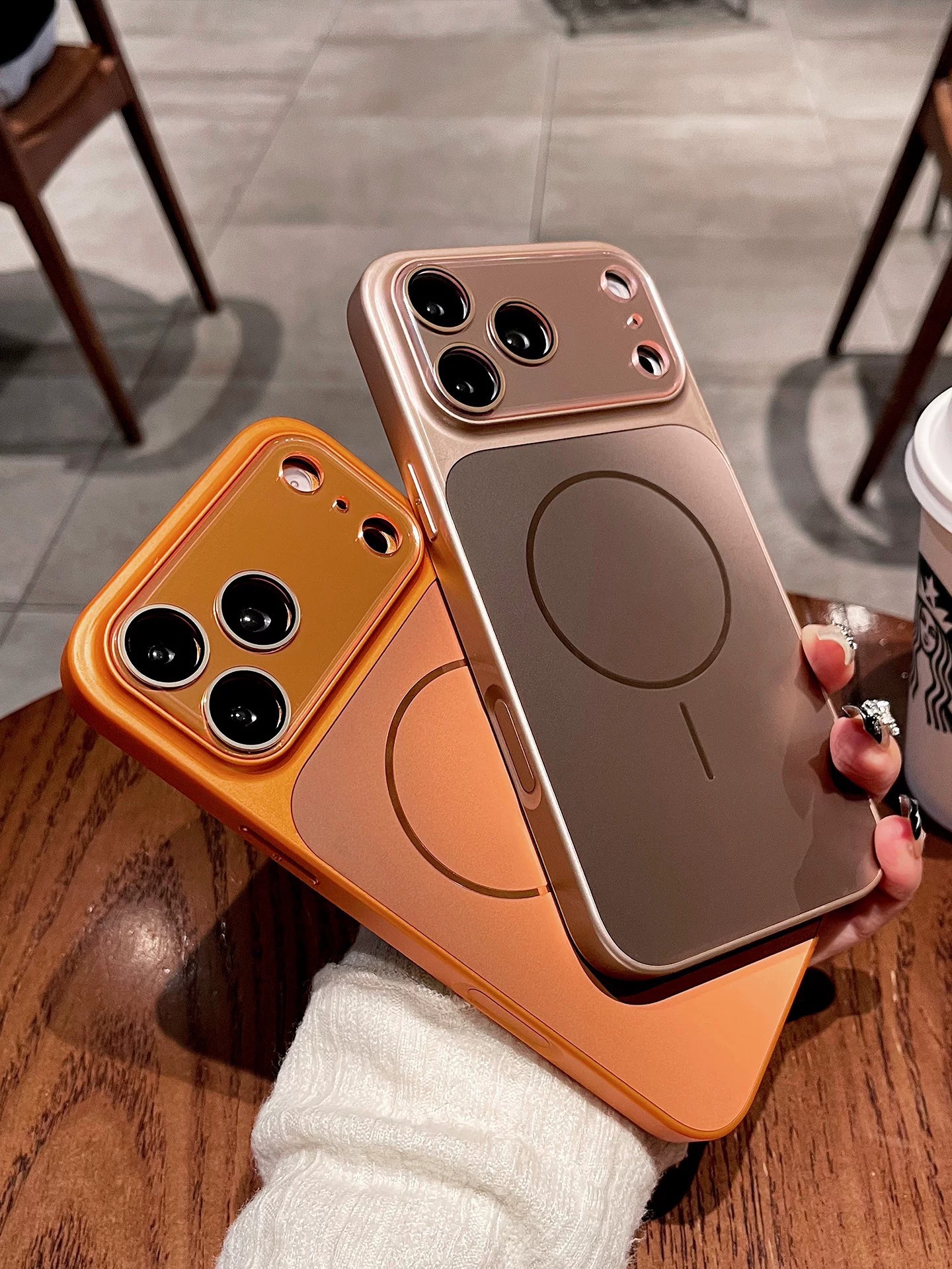 适用苹果18promax手机壳秒变大视窗AG流光磨砂磁吸iPhone17保护套