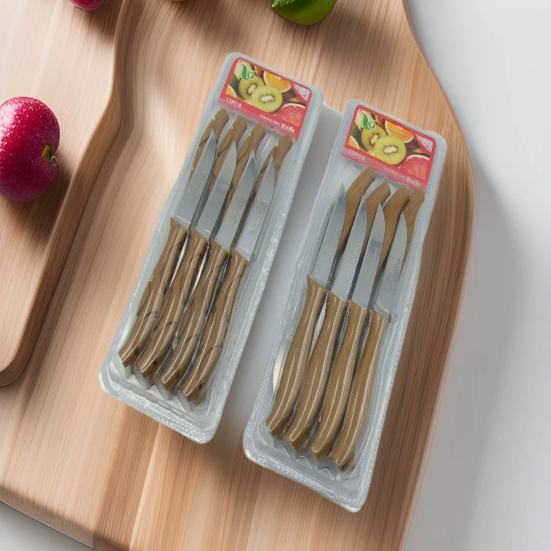 Clearance fruit knife stainless steel knife paring knife household sharp knife kitchen peeling knife handle printed knife