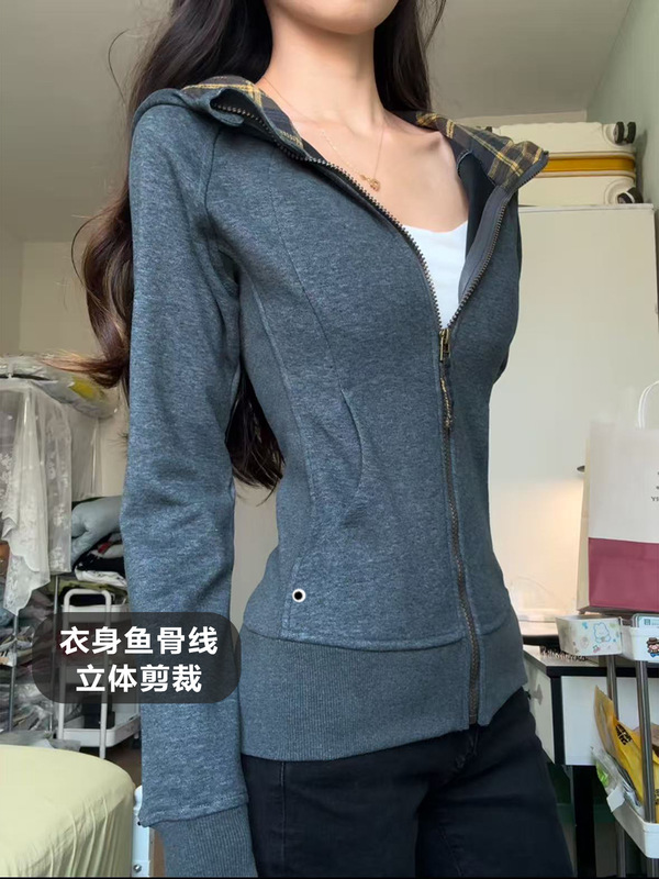 山东即墨卫衣上衣正肩收腰2025新款美式慵懒秋季显瘦卫衣外套女|undefined