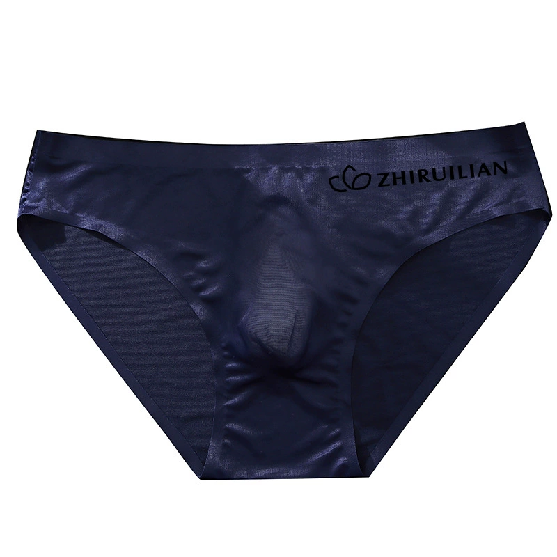 Men's Silk Breathable Underwear (ZHIRUILIAN) Seamless Sports Briefs, 2–3-way Stretch