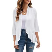 A 28128 Women's 3/4 Sleeve Cardigan Ůʿ�߷��俪���羳��