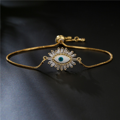 Jewelry  Europe fashionable copper microscope accessories geometric eye of the demon decorations bracelet female personality