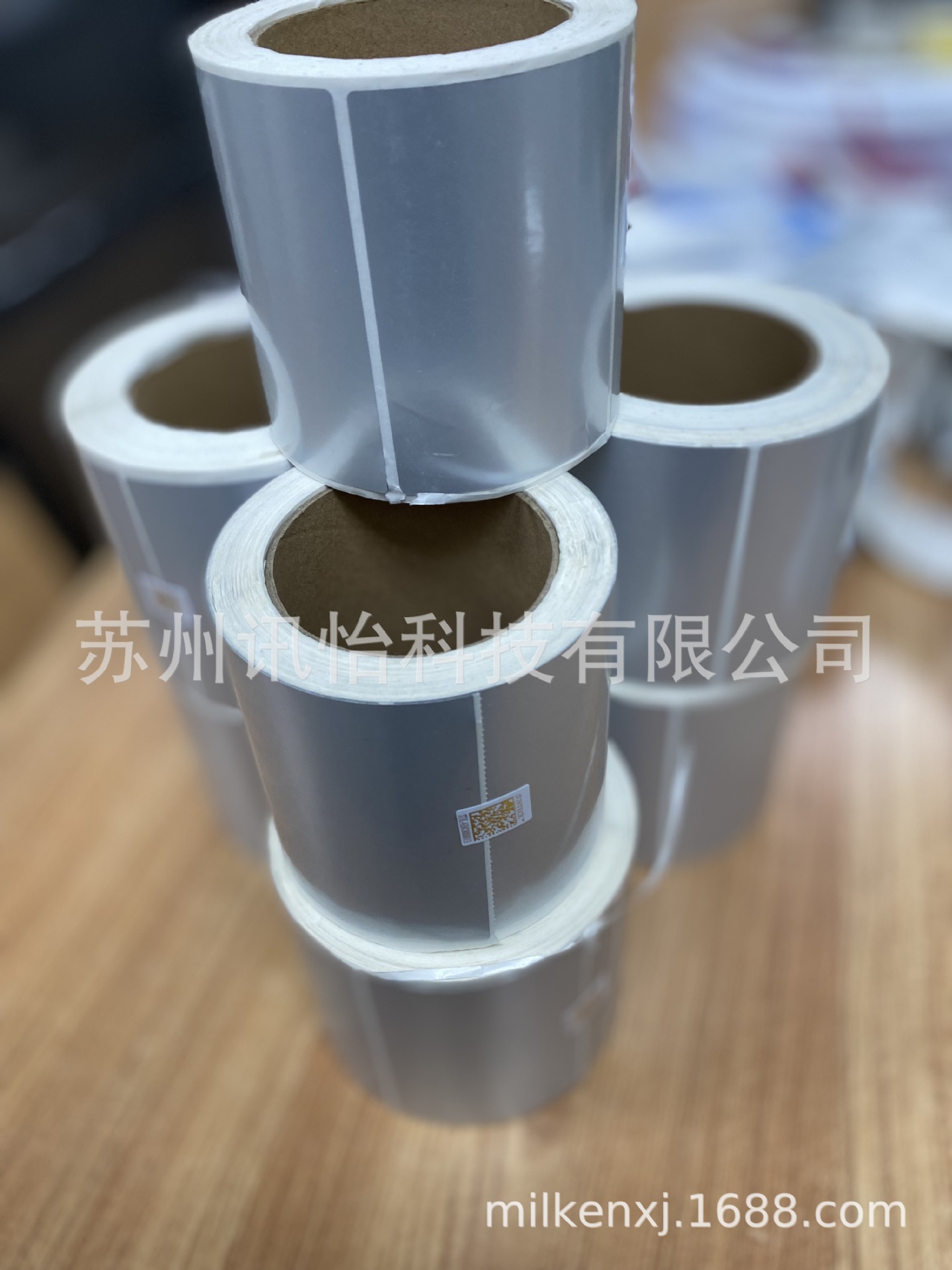 供应瑞安哑银抗UV哑银PET-FASSON太阳能发电系统标签厂100*70MM太