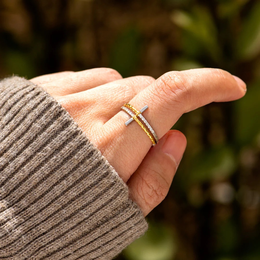 All Seasons Season 1 Piece 925 Sterling Silver Cross Rings
