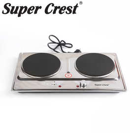 Super Crest跨境家用双头电炉大功率多功能电热炉加热炉欧英澳规