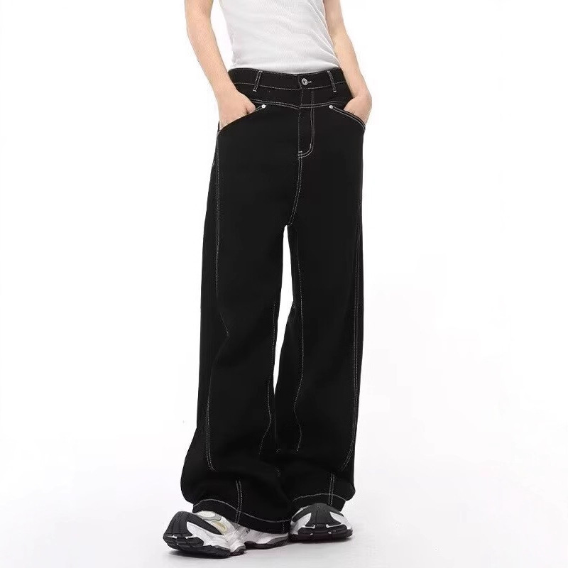 2025 American Retro Silhouette Banana Pants Casual Loose Lumberjack Trendy Workwear Scimitar Jeans Unisex Trendy 2025 American Retro Silhouette Banana Pants Casual Loose Lumberjack Trendy Workwear Scimitar Jeans Unisex Trendy