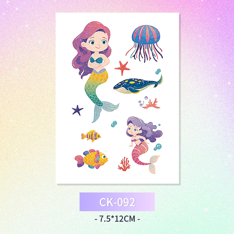 Glitter mariposa cara pegatinas tatuaje pegatinas hadas lavable impermeable de larga duración lindo unicornio ciervo Luna Estrella Planeta