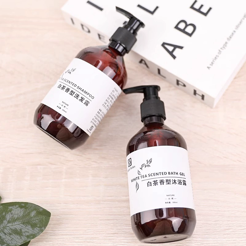 White tea for hotel, shampoo, shower gel, set, 300 ml