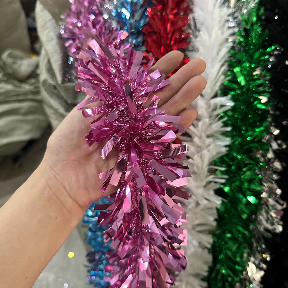 Transfronterizo Amazon explosivo diseño de Navidad decoración de hojas anchas fiestas de fiestas de lana 9cm2 metros de cifrado