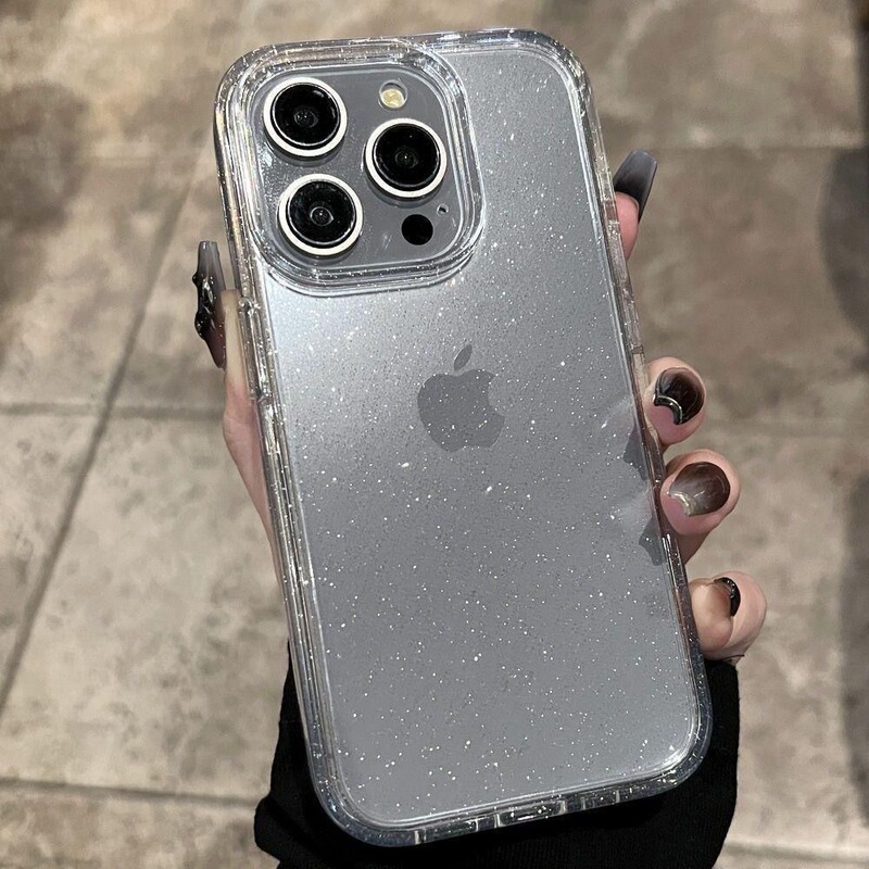 High-End Glitter Transparent Suitable for Apple 17Promax Mobile Phone Case Iphone16 Anti-Fall 15/12/11 New Style