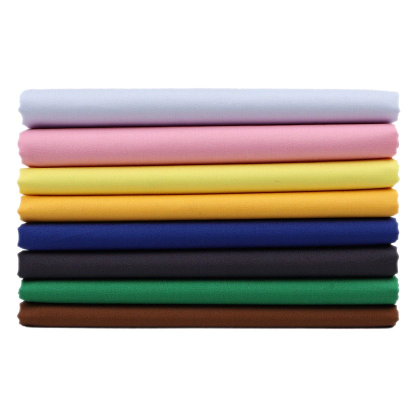 Ткань из чистого хлопка, поплина, ткань для рубашки, чистый хлопок, однотонная ткань, белая ткань, черная, красная ткань, ткань для одежды ручной работы