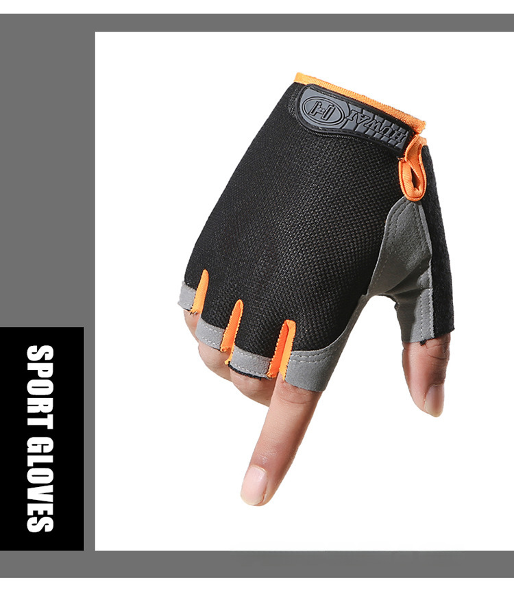 Sports Half Finger Butterfly Net Outdoor Riding Fitness Wear-resistant Breathable Shock-absorbing Non-slip Outdoor Finger Climbing Gloves_maomaolike.com