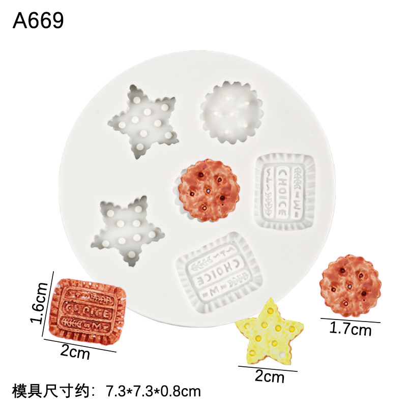 Mini simulación galleta postre helado pastel de silicona molde alimentos y juego arcilla cerámica suave