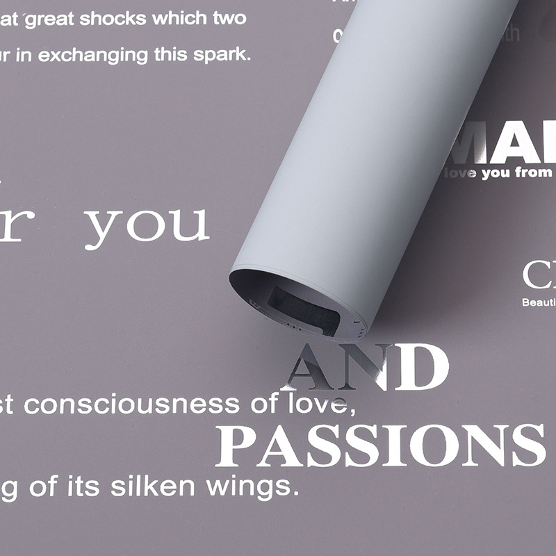 Huaxi Armani Inglés papel de embalaje de flores de aluminio de plata papel de ramo de flores hecha a mano DIY florista floral comercio exterior al por mayor