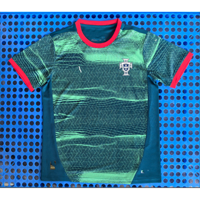 25-26 포르투갈 짙은 녹색 경기 전 훈련 유니폼