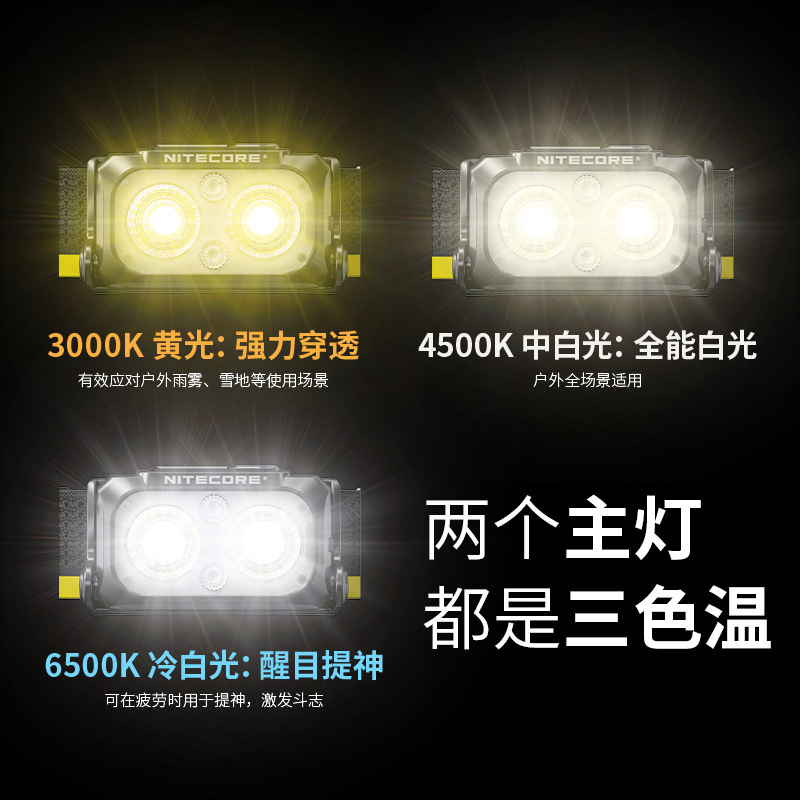 NITECORE ナイトコール NU25MCT 多色温度ヘッドランプ アウトドア ナイトランニング ハイキング 登山 軽量ヘッドランプ|undefined