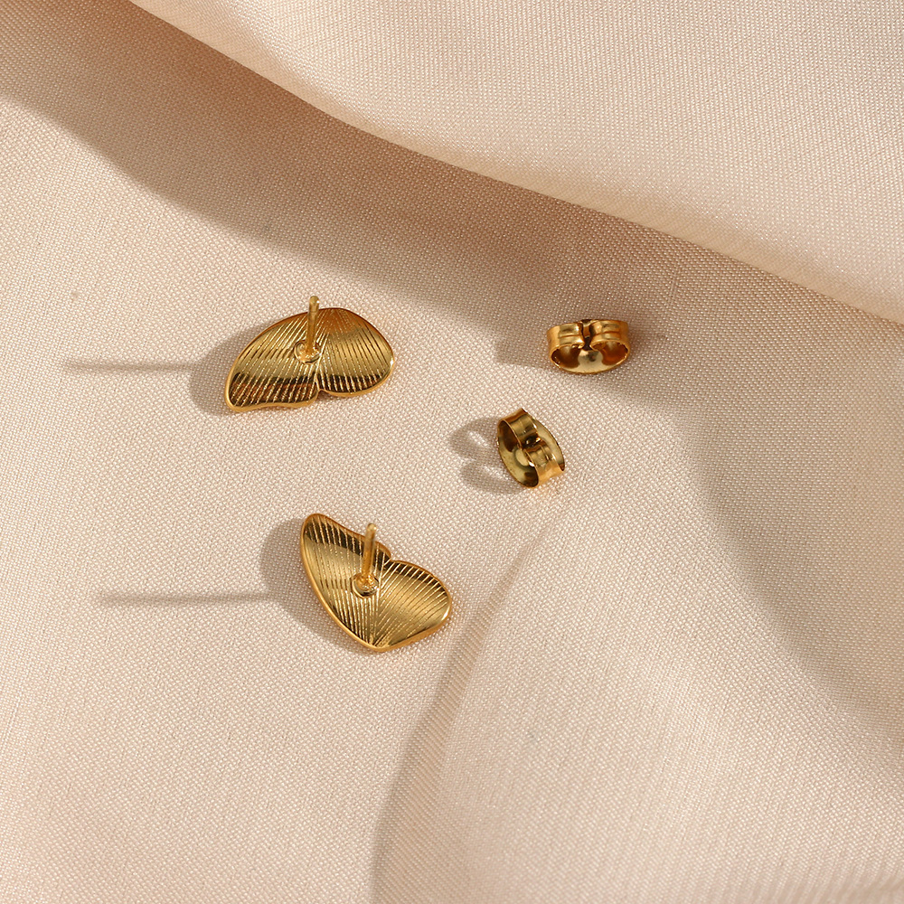 Fashion Animal Earrings Jewelry Stainless Steel Plated 18K Gold Butterfly Zircon Stud Earringspicture1