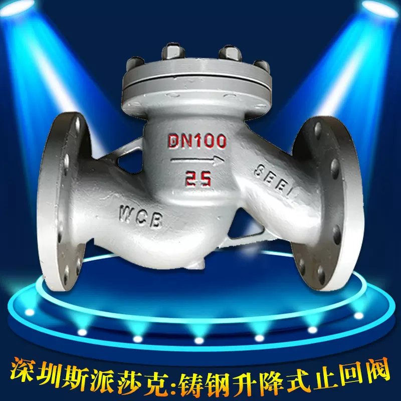 深圳铸钢法兰升降式止回阀H41W-16C DN50  65 80 1000 125 150