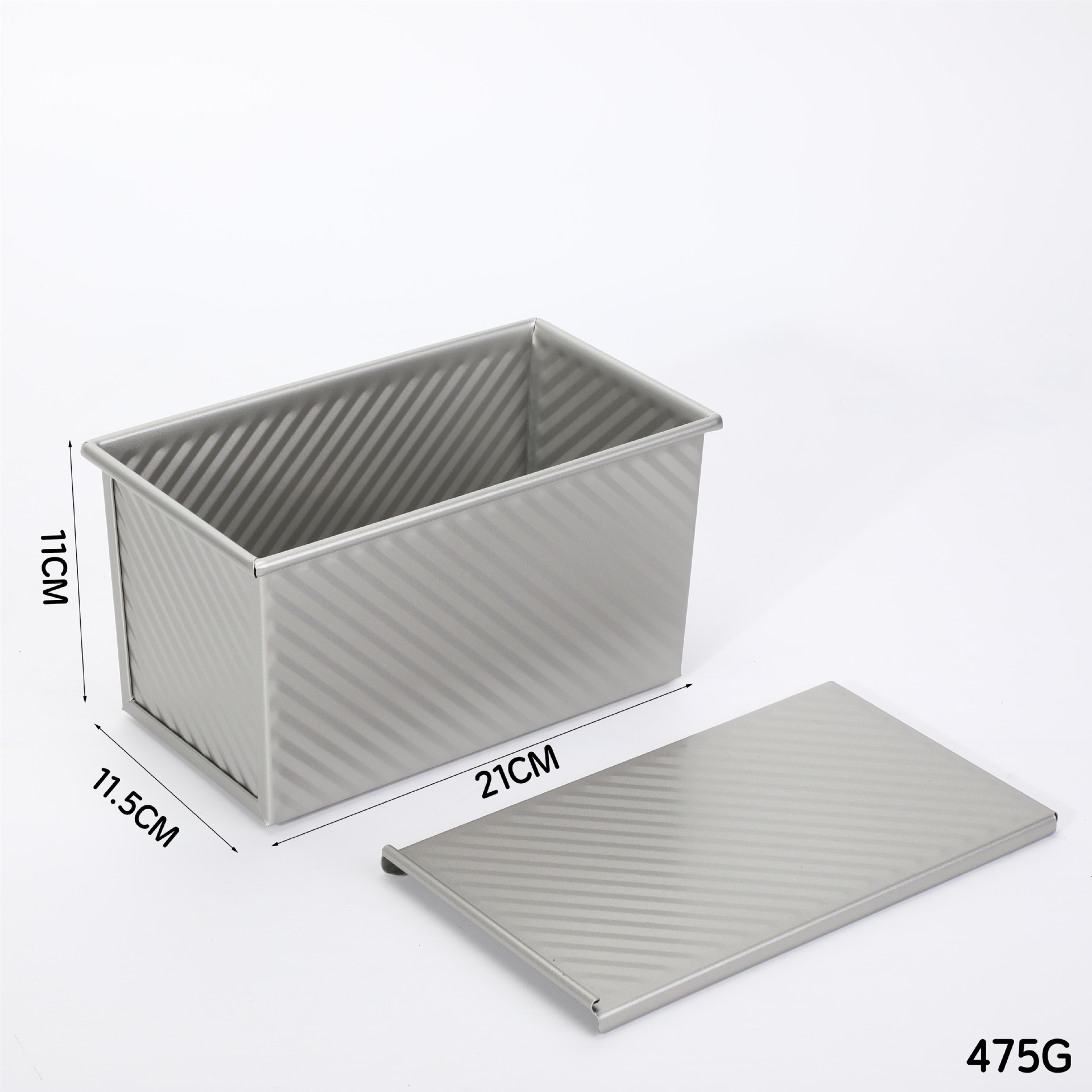 Silver toast mold base + lid