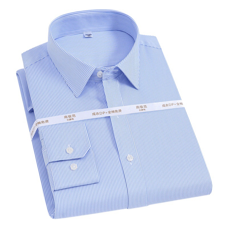 Ropa de algodón de alta gama DP camisa sin planchar hombres de manga larga antiarrugas ropa de negocios herramientas Camisa de algodón ropa de hombre de negocios