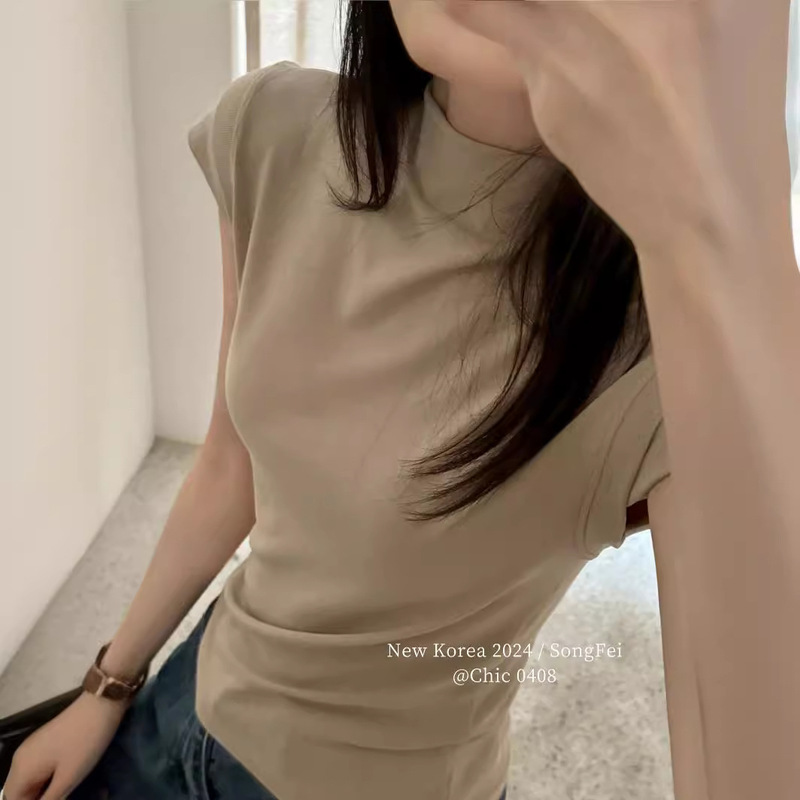 Special Offer Spring and Summer Half Turtleneck Sleeveless Vest for Women, Fine Cashmere Thin Elastic Slimming Look Elegant Inner Layering T-Shirt Special Offer Spring and Summer Half Turtleneck Sleeveless Vest for Women, Fine Cashmere Thin Elastic Slimming Look Elegant Inner Layering T-Shirt