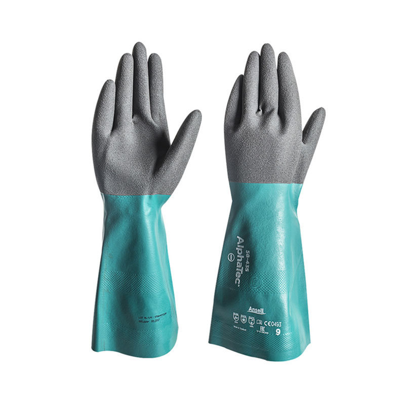 安思尔 58-435 丁腈涂层防化耐磨舒适防滑植绒衬里防护手套