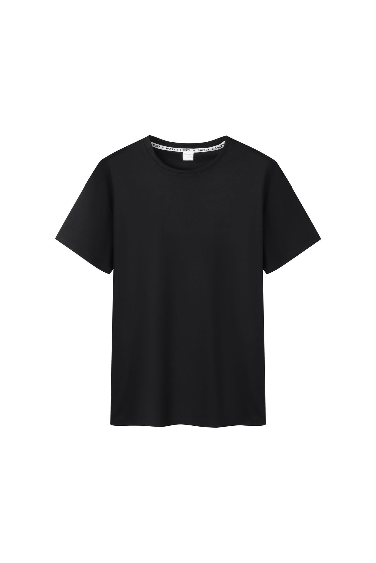 Nueva camiseta de manga corta de cuello redondo casual suelta ropa de trabajo simple ropa de fiesta impresa LOGO impresión al por mayor en stock