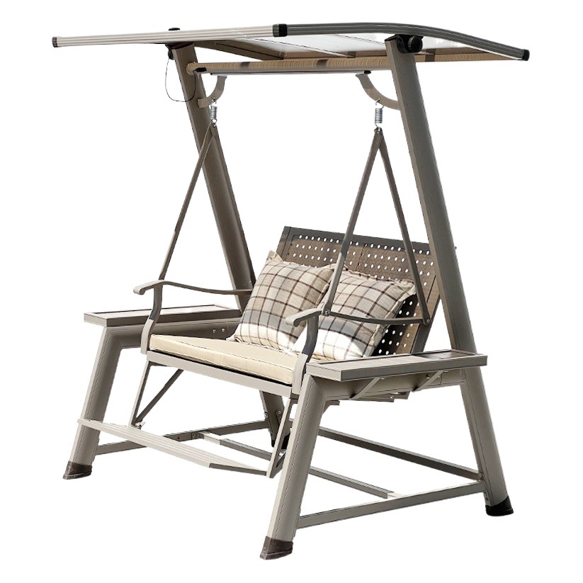 Silla colgante para exteriores, silla colgante para patio, silla colgante tipo cesta para balcón, silla colgante de metal moderna de aleación de aluminio para interiores.