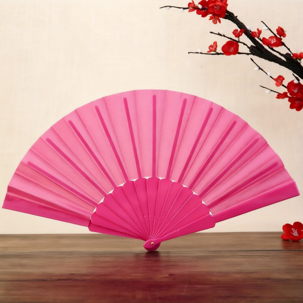 Abanico Plegable de Plástico para Mujer para Danza