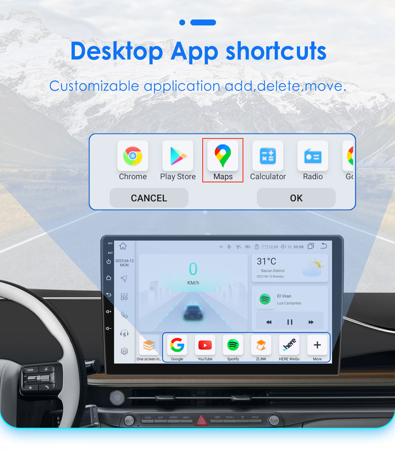 Cross-border models are suitable for Volkswagen Touareg 04-09 large-screen reversing image Android car navigation DVD navigator