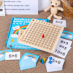 Children's educational nine-nine multiplication table enlightenment arithmetic multiplication operation teaching aids kindergarten early education wooden toys