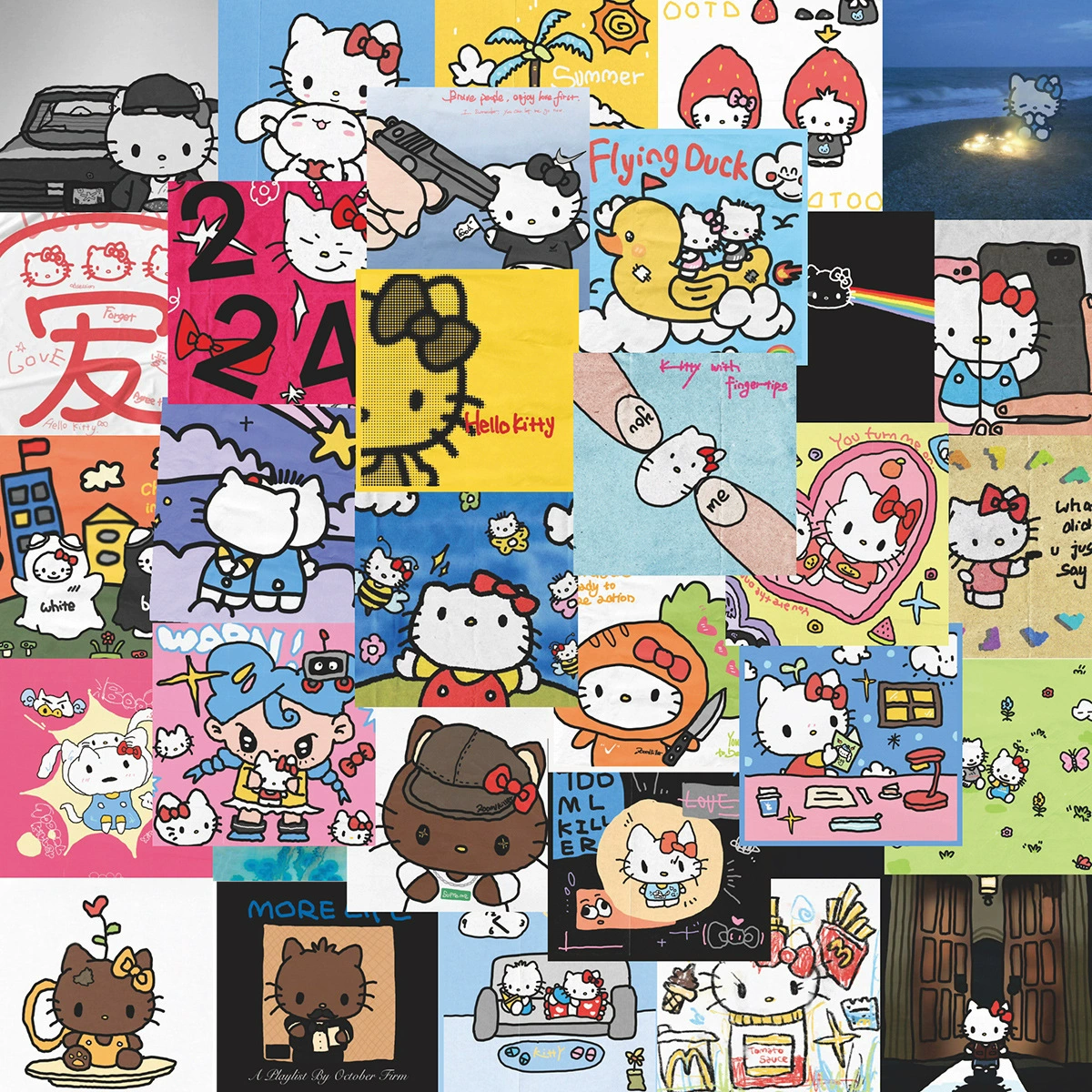 Hello Kitty, наклейки, стикер, качественный мультяшный дизайн для телефона, водонепроницаемые креативные украшения