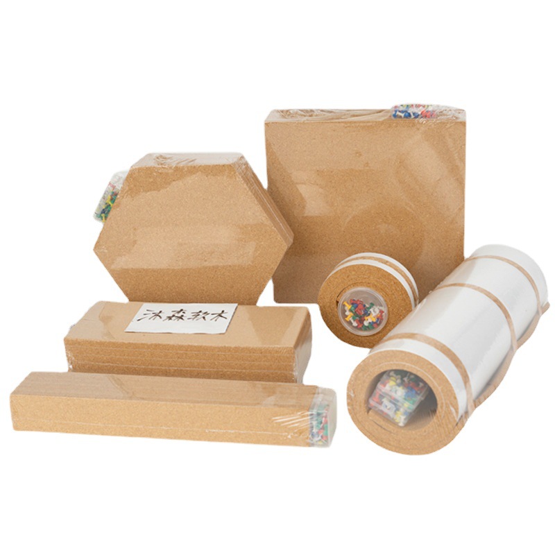 Tablero de mensaje de corcho con adhesivo fábrica al por mayor cuadrado hexagonal tablero de corcho dibujo pin transfronterizo se puede formular image 5