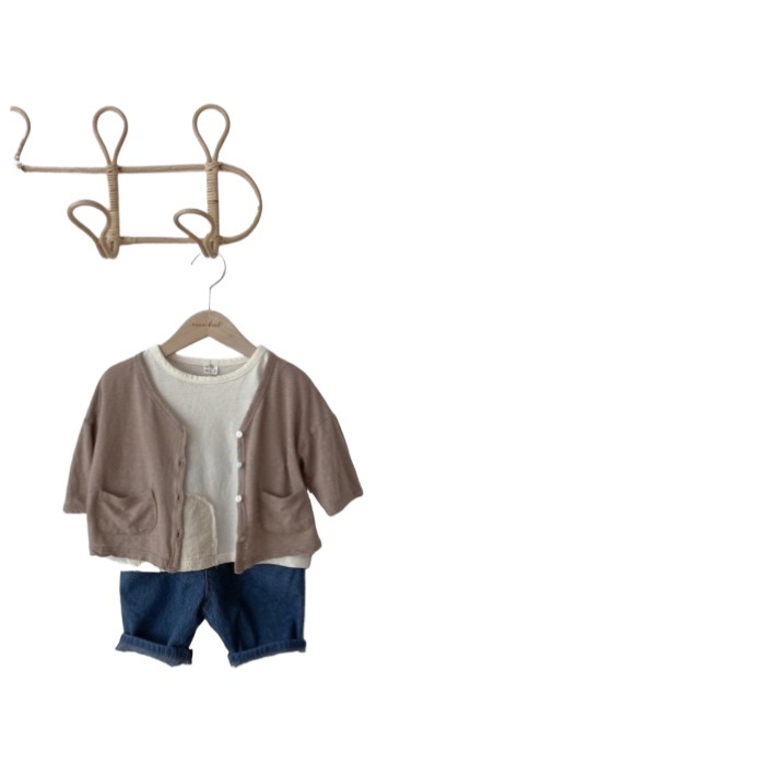 Estilo coreano ins verano niños y niñas todo-Partido aire acondicionado de manga larga cardigan de algodón fino de protección solar para Bebés Ropa a prueba de mosquitos abrigo
