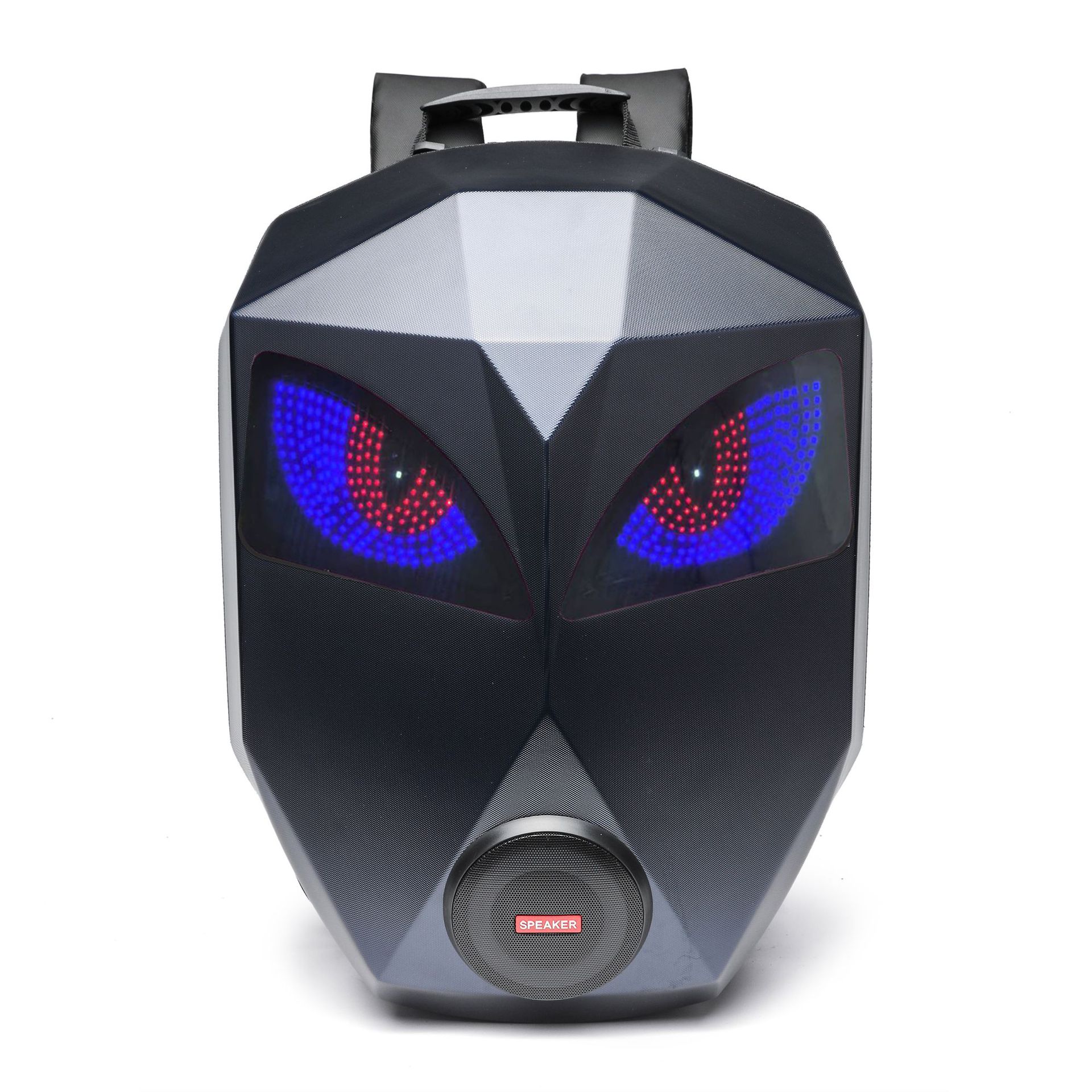 Caja de altavoces LED para montar mochila para motociclistas, material de PC esencial poliéster EVA forro de poliéster gran espacio