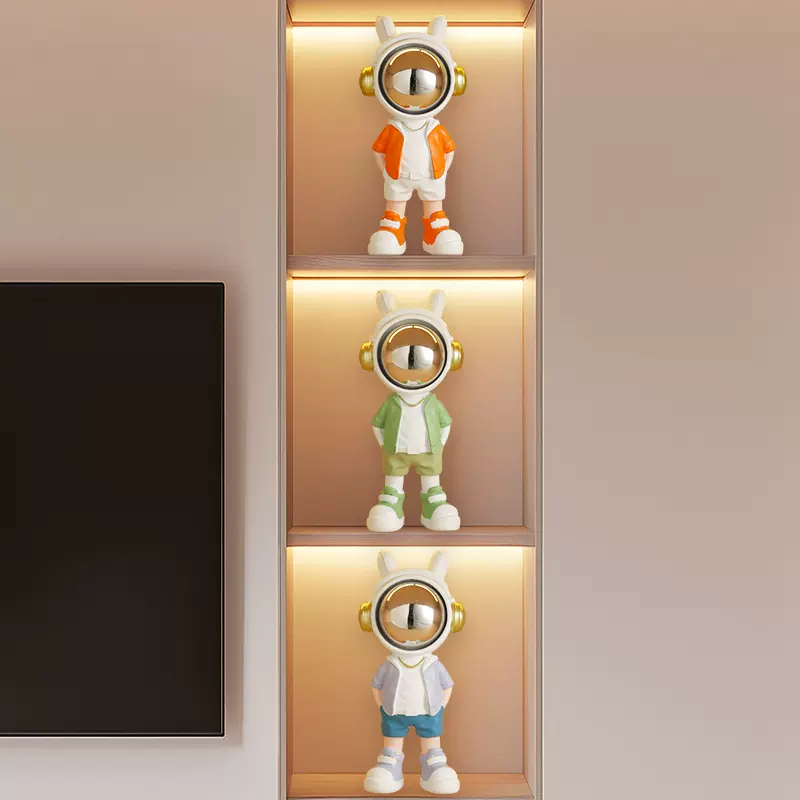 太空人宇航员摆件客厅餐边酒柜子电视机柜直播间高级感艺术品装饰