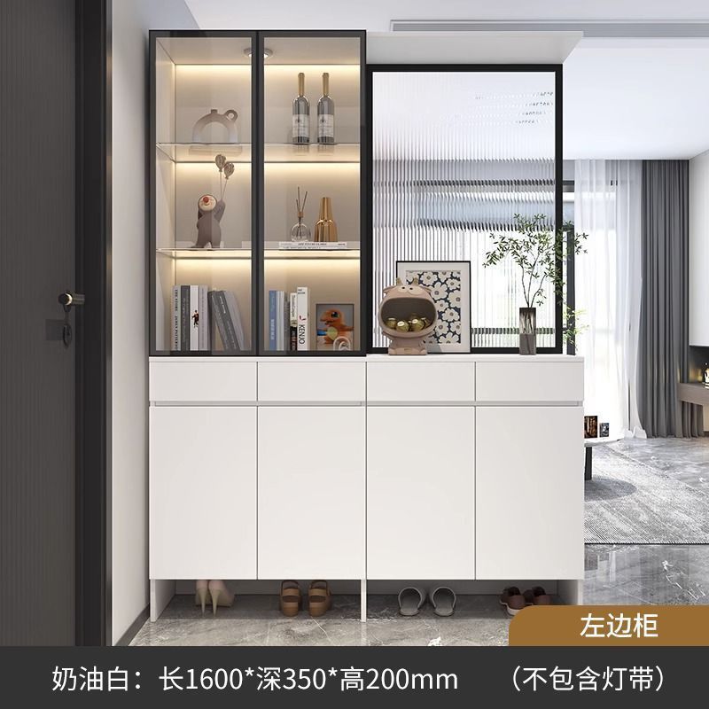 エントリーパーティションキャビネット、ワインキャビネット、モダンでシンプルな長虹ガラススクリーンキャビネット、エントランスキャビネット、シューズキャビネット、一体型リビングルーム|undefined