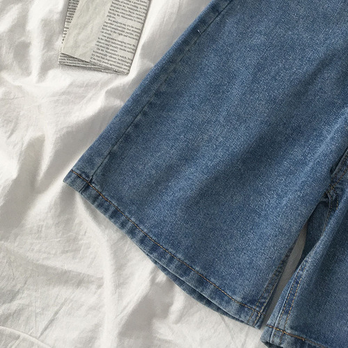 High-waisted designer jeans, spring 2024 new women's fashion slimming loose versatile student wide-leg five-pocket pants