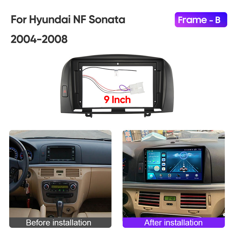 Cross-Border Special Supply Suitable for Hyundai / Yuxiang Navigation Car Frame Android Screen Panel Dvd Frame 04-08