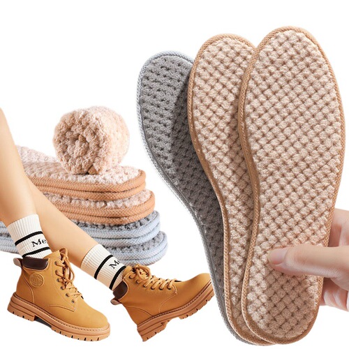 Lamb Wool Thermal Insoles Women's Fleece Wool Plush Men's Sweatproof Anti-Odor Ultra Soft Winter