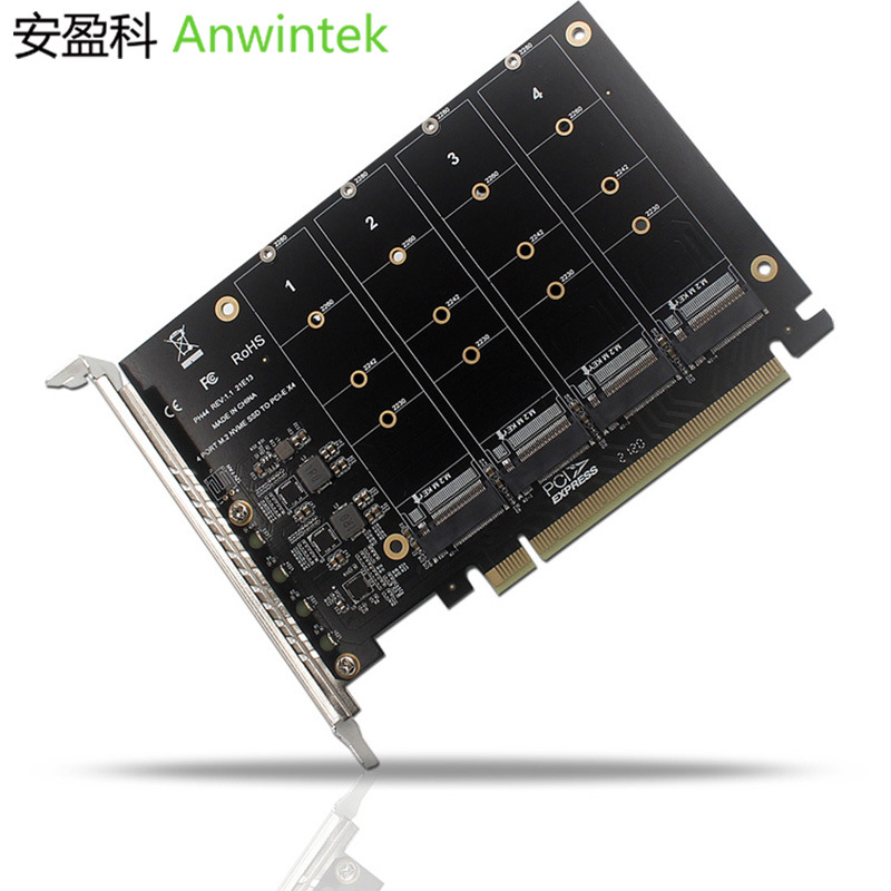 Anwintek NVMe4 posición del disco a PCIE X16 matriz de expansión tarjeta anyingke M.2RAIDX16 dividir tarjeta