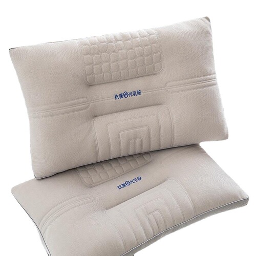 A pair of space capsule latex pillows for home use.  new natural pillow core. Cervical vertebra pillow core wholesale.