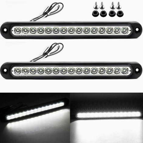 15LED Trailer RV Tail Light 12V24V Car Truck High-Mount Brake Light Waterproof Modified Warning Light Bar