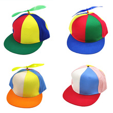 欧美新款个性嘻哈棒球帽男女士亲子可拆卸螺旋桨竹蜻蜓风车遮阳帽