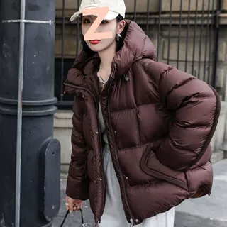 连帽2026冬季新款宽松加厚面包服女白鸭绒保暖爆款流行外套批发潮