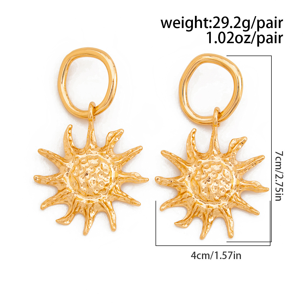 22g Weight Metal Ear Needle Material Drop Earrings, Ear Studs Classification 1 Pair Quantity Holiday, Street Occasion Metal Material Geometric, Heart Shape Pattern All Seasons Season Women's Gender Polished Finish Plating Design Retro, Classic Style Style 1 Pair Retro Classic Style Geometric Heart Shape Plating Metal Drop Earrings Ear Studs 79