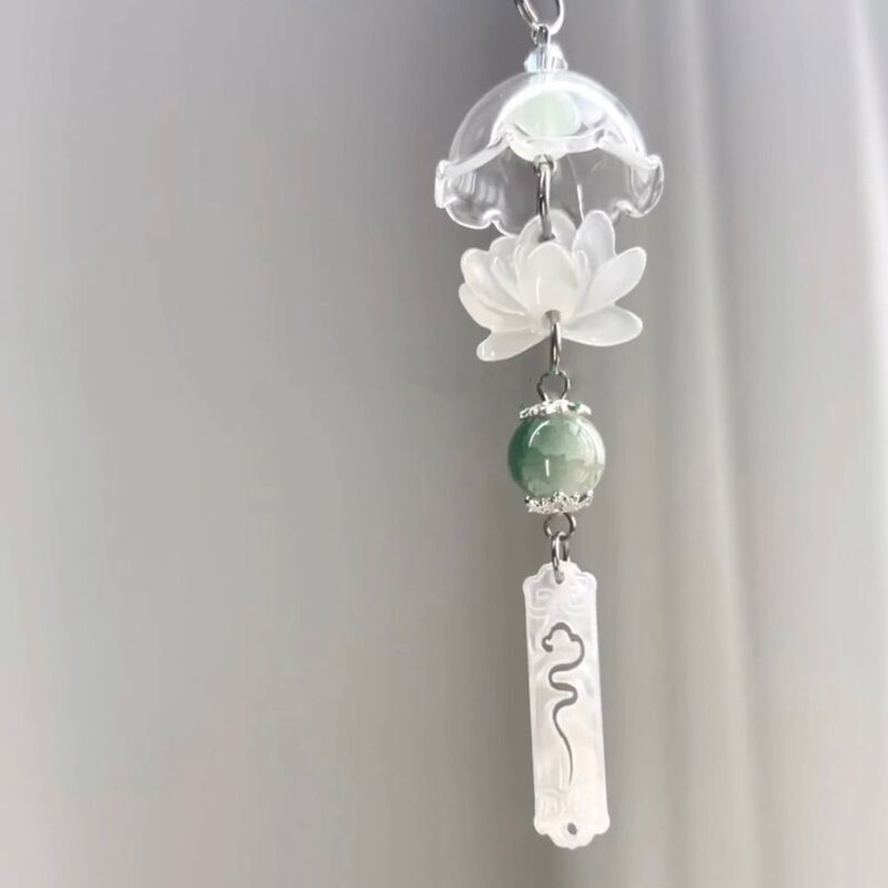 A Mind at Peace, Lotus Flowers Bloom Everywhere, Handmade Beaded Lanyard, Girly Style, Instagram Phone Chain, Ancient Style Cool Pendant