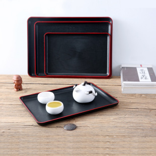 Double Sword Japanese Tray Fashion Beautiful Japanese Restaurant Baking Dinner Tray Tea Tray Rectangular Size 3 More