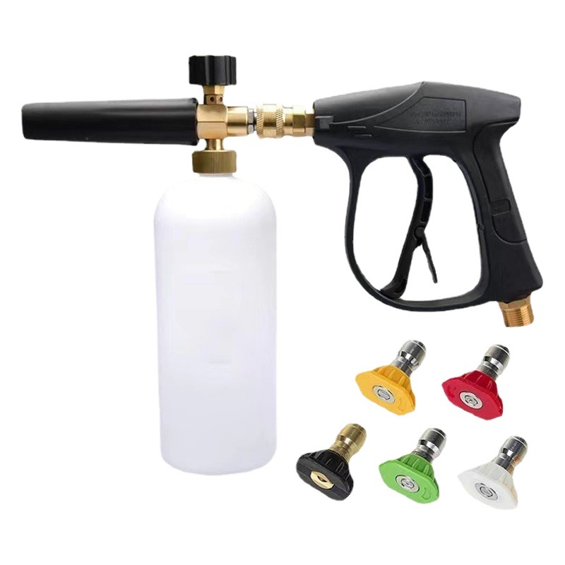 De alta presión lavadora pa olla universal pistola hogar de alta presión lavadora de coches boquilla pa olla de espuma conjunto completo regadera Coche